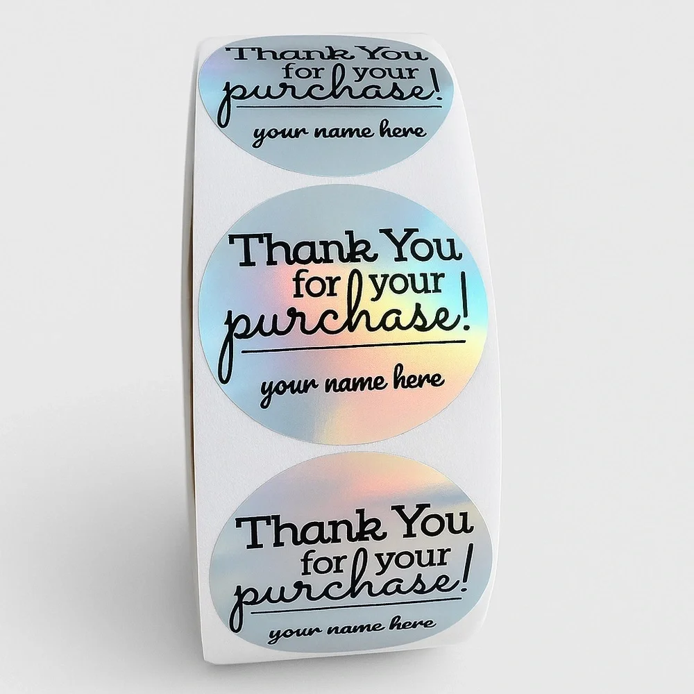 Custom Round sticker Thank you for your purchase sticker  2 inch round